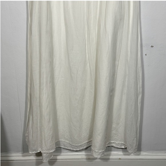 World Market Cottagecore White Maxi Dress Sz L/XL Flutter Sleeve Boho Fairycore - Picture 2 of 16